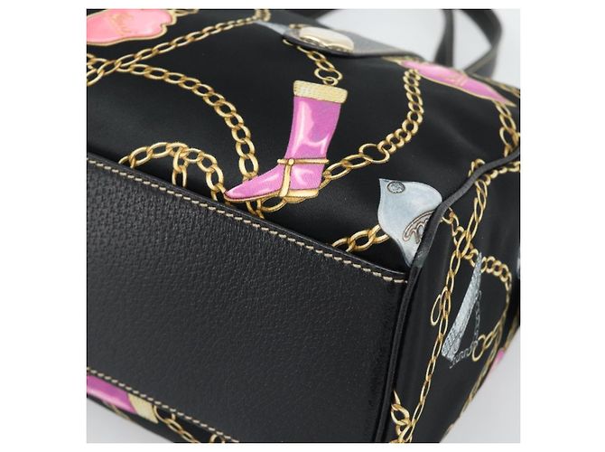 Borsa GUCCI in raso nero con finiture dorate 154180 Auth ep15224V - vista 9