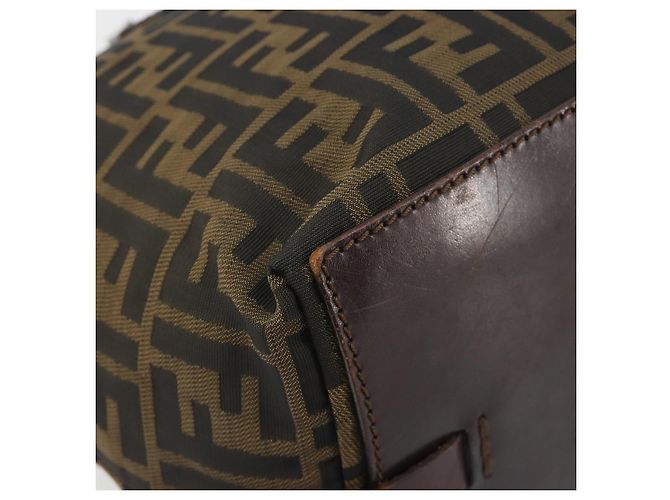 Borsa a Mano FENDI Zucca Canvas Nero Marrone Auth 190346 - vista 17