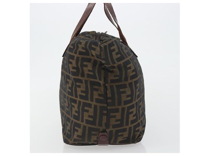 Borsa a Mano FENDI Zucca Canvas Nero Marrone Auth 190346 - vista 3