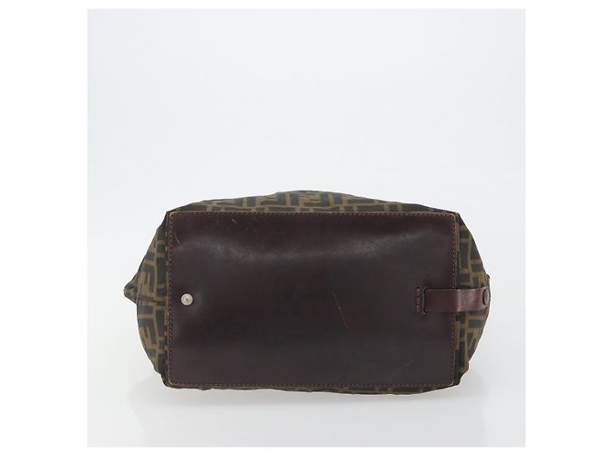 Borsa a Mano FENDI Zucca Canvas Nero Marrone Auth 190346 - vista 5