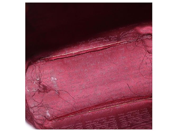CARTIER Rucksack Leder Bordeaux Gold Authentisch bs36274 Golden - Ansicht 10