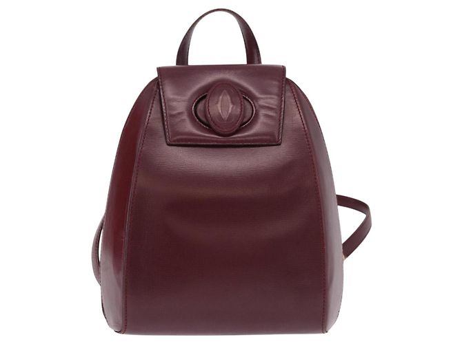 CARTIER Rucksack Leder Bordeaux Gold Authentisch bs36274 Golden - Ansicht 13