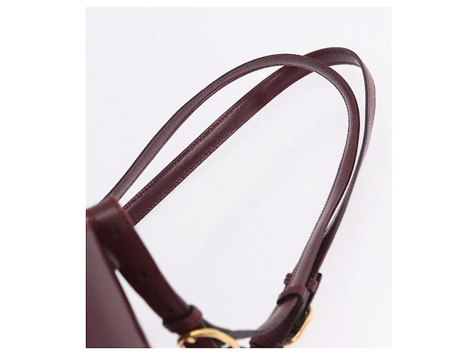 CARTIER Rucksack Leder Bordeaux Gold Authentisch bs36274 Golden - Ansicht 15