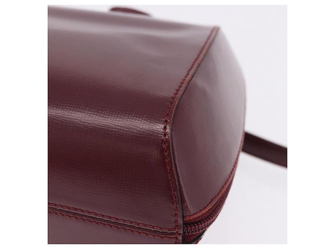 CARTIER Rucksack Leder Bordeaux Gold Authentisch bs36274 Golden - Ansicht 17