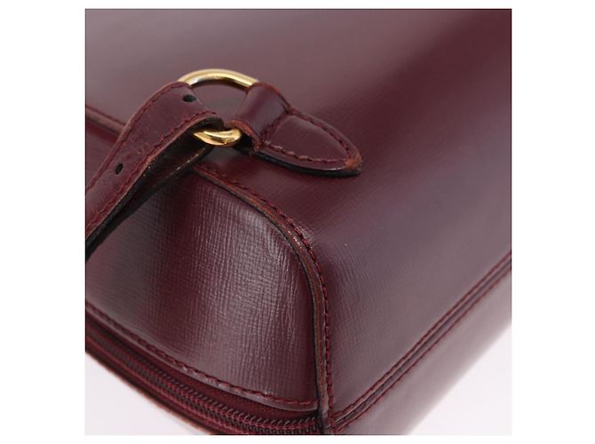 CARTIER Rucksack Leder Bordeaux Gold Authentisch bs36274 Golden - Ansicht 18