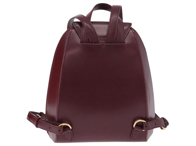 CARTIER Rucksack Leder Bordeaux Gold Authentisch bs36274 Golden - Ansicht 2