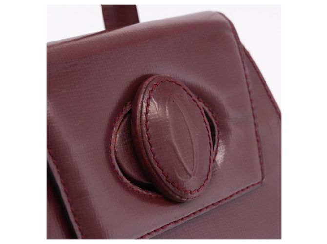 CARTIER Rucksack Leder Bordeaux Gold Authentisch bs36274 Golden - Ansicht 20
