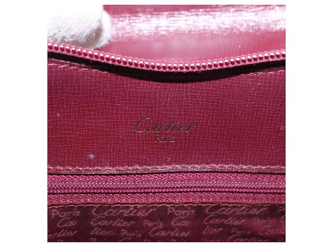 CARTIER Rucksack Leder Bordeaux Gold Authentisch bs36274 Golden - Ansicht 22