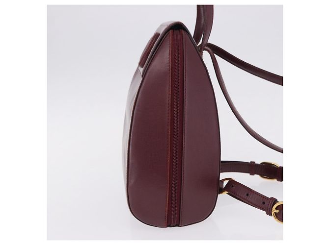 CARTIER Rucksack Leder Bordeaux Gold Authentisch bs36274 Golden - Ansicht 3