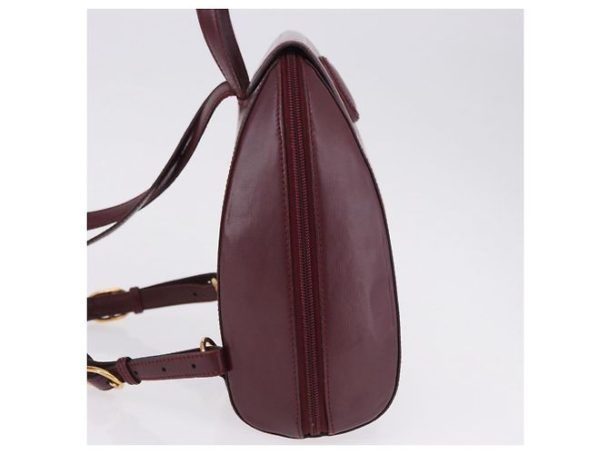 CARTIER Rucksack Leder Bordeaux Gold Authentisch bs36274 Golden - Ansicht 4