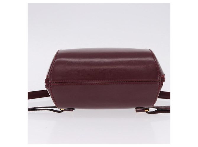 CARTIER Rucksack Leder Bordeaux Gold Authentisch bs36274 Golden - Ansicht 5