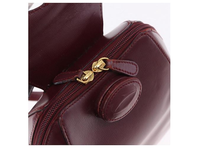CARTIER Rucksack Leder Bordeaux Gold Authentisch bs36274 Golden - Ansicht 9