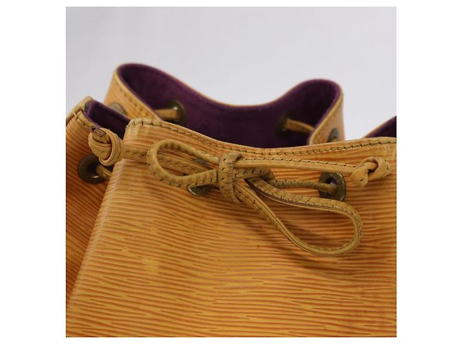 Borsa a Spalla LOUIS VUITTON Epi Petit Noe Giallo M44109 LV Auth 192667 - vista 20