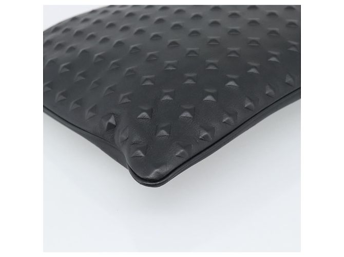 MCM Vicetos Logogramm Clutch Bag aus PVC-Leder Schwarz Silber Auth 194004A - Ansicht 14