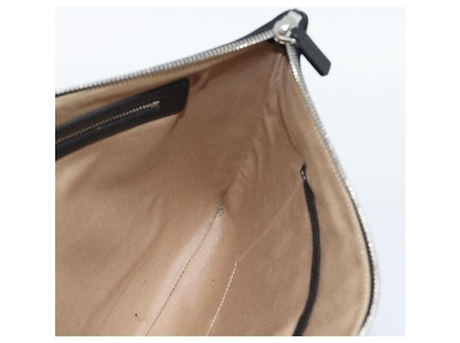 MCM Vicetos Logogramm Clutch Bag aus PVC-Leder Schwarz Silber Auth 194004A - Ansicht 17