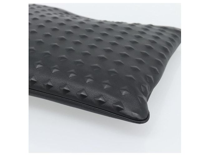 MCM Vicetos Logogramm Clutch Bag aus PVC-Leder Schwarz Silber Auth 194004A - Ansicht 9