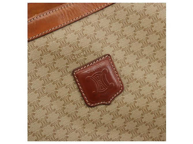 Céline Borsa Tote CELINE Macadam in PVC e Pelle Beige Marrone Autentica ep15154 - vista 17