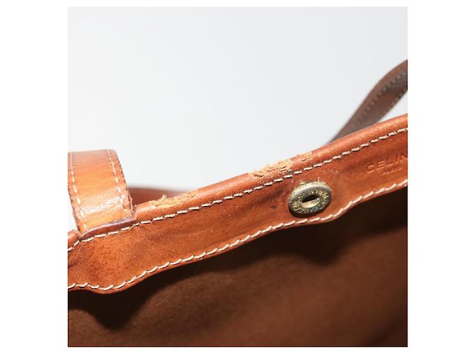 Céline Borsa Tote CELINE Macadam in PVC e Pelle Beige Marrone Autentica ep15154 - vista 18