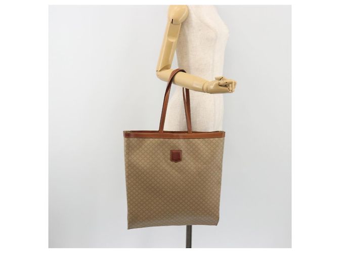 Céline Borsa Tote CELINE Macadam in PVC e Pelle Beige Marrone Autentica ep15154 - vista 21