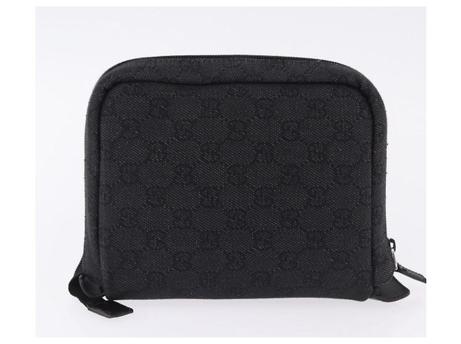 Borsa Tote GUCCI GG Canvas Nera Argento 152232 Auth mr2752A Nero - vista 12
