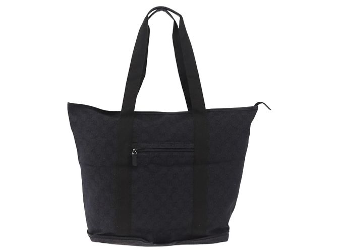 Borsa Tote GUCCI GG Canvas Nera Argento 152232 Auth mr2752A Nero - vista 13