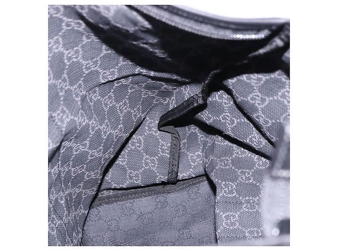 Borsa Tote GUCCI GG Canvas Nera Argento 152232 Auth mr2752A Nero - vista 18