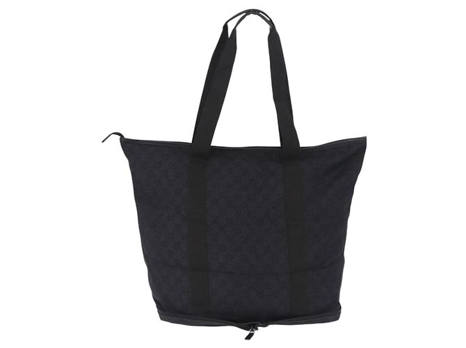 Borsa Tote GUCCI GG Canvas Nera Argento 152232 Auth mr2752A Nero - vista 2