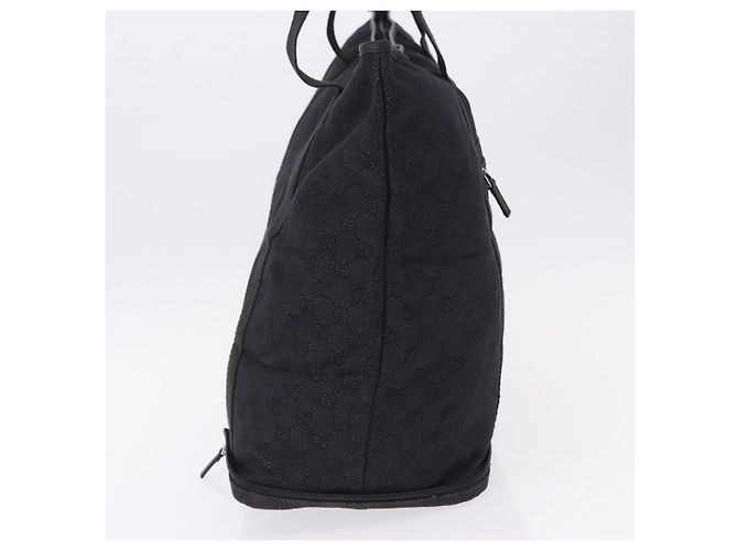 Borsa Tote GUCCI GG Canvas Nera Argento 152232 Auth mr2752A Nero - vista 4