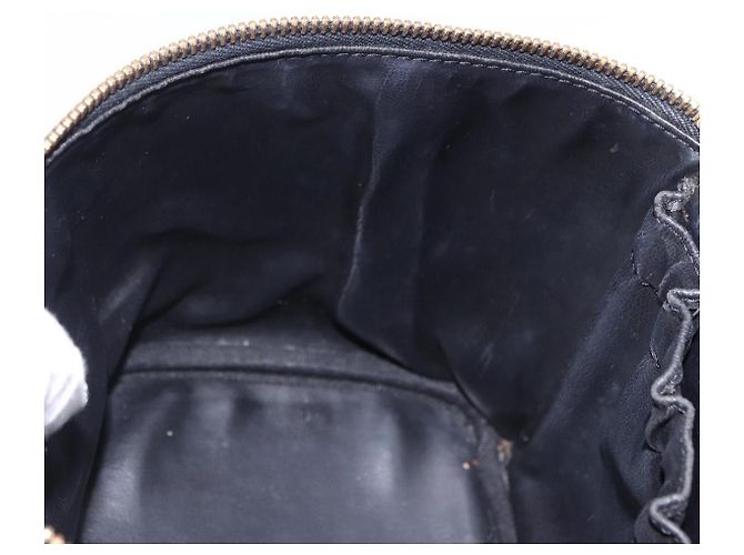 CHANEL COCO Mark Vanity Pouch per trucchi Caviar Skin Black Gold CC Auth ka5432 Nero - vista 20