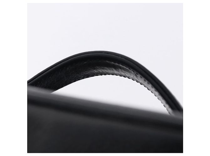 CHANEL COCO Mark Vanity Pouch per trucchi Caviar Skin Black Gold CC Auth ka5432 Nero - vista 8