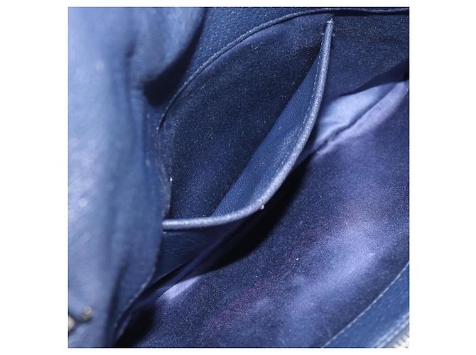 Borsa a tracolla in denim Miu Miu 2way Blu Argento Auth ka5347V - vista 25