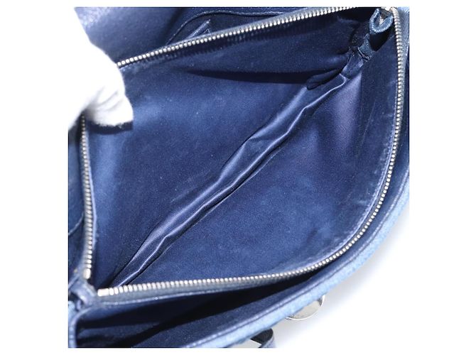 Borsa a tracolla in denim Miu Miu 2way Blu Argento Auth ka5347V - vista 27