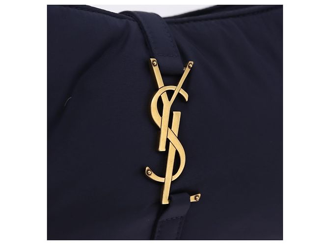 Borsa a tracolla SAINT LAURENT Nylon Navy Gold Tone 733294 Auth ka5349M Blu navy - vista 10