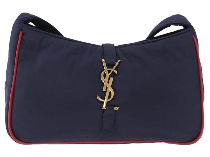 Borsa a tracolla SAINT LAURENT Nylon Navy Gold Tone 733294 Auth ka5349M Blu navy - vista 13