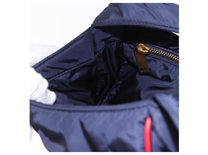 Borsa a tracolla SAINT LAURENT Nylon Navy Gold Tone 733294 Auth ka5349M Blu navy - vista 19