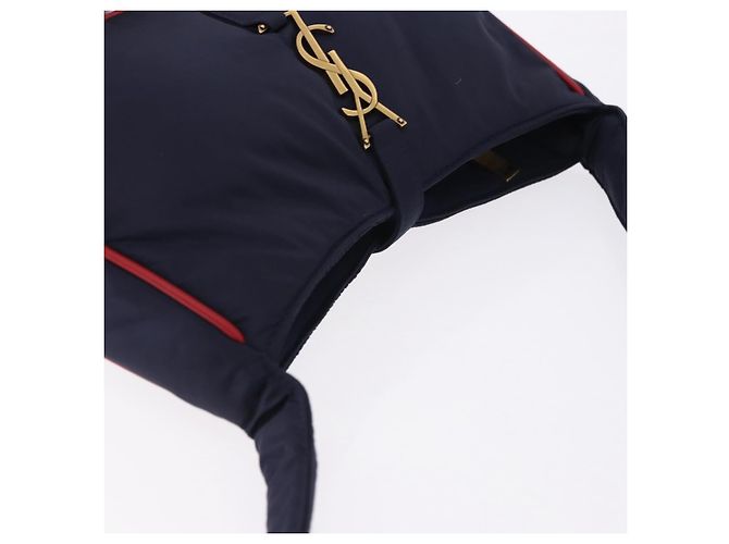Borsa a tracolla SAINT LAURENT Nylon Navy Gold Tone 733294 Auth ka5349M Blu navy - vista 6