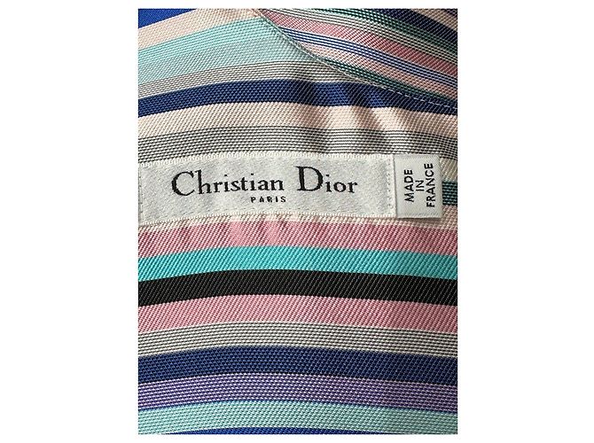 Christian Dior Raf Simons 2014 Gestreiftes Seidenkleid 38 Gebraucht - Ansicht 5