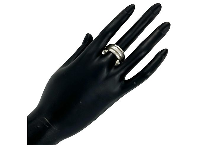 Tiffany & Co Anello Tiffany Grooved Double Line Band in Argento Sterling 925 - vista 2