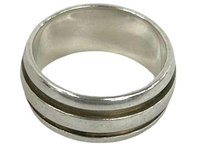 Tiffany & Co Anello Tiffany Grooved Double Line Band in Argento Sterling 925 - vista 5