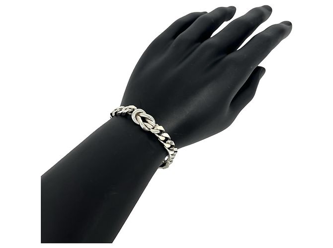 Tiffany & Co Bracciale charm Tiffany Vintage Center Knot Cuban Link Argento - vista 2