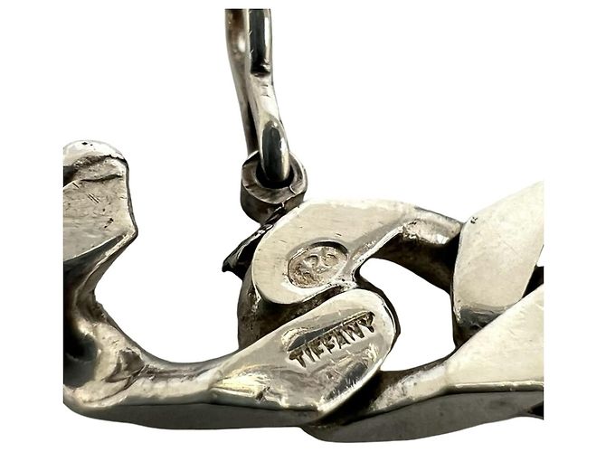 Tiffany & Co Bracciale charm Tiffany Vintage Center Knot Cuban Link Argento - vista 3