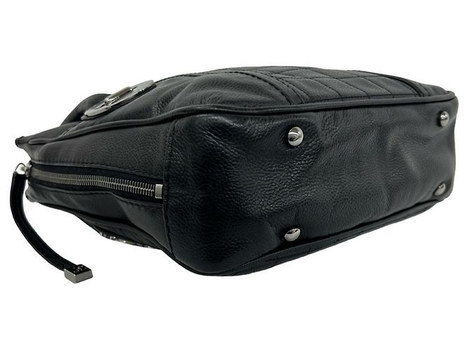 Borsa Chanel in pelle di vitello martellata nera Nero - vista 7
