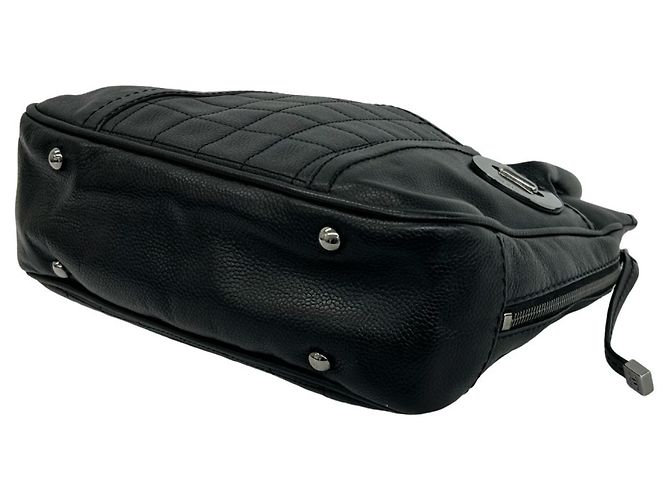Borsa Chanel in pelle di vitello martellata nera Nero - vista 8