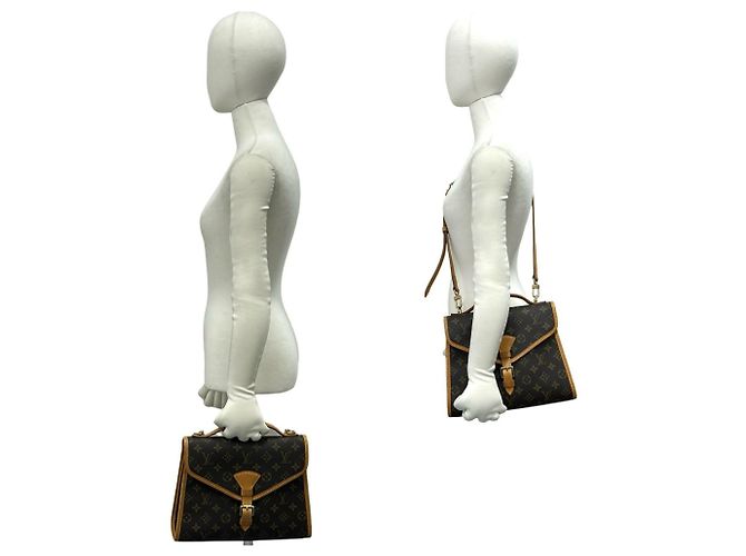 Louis Vuitton Vintage Bel Air Monogram Leather Schultertasche Braun - Ansicht 3