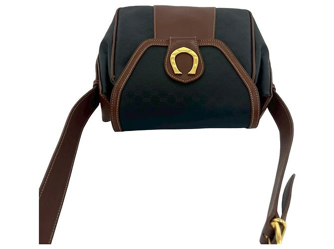 Gucci Vintage Micro GG Muster Leder Schultertasche Braun Schwarz - Ansicht 4