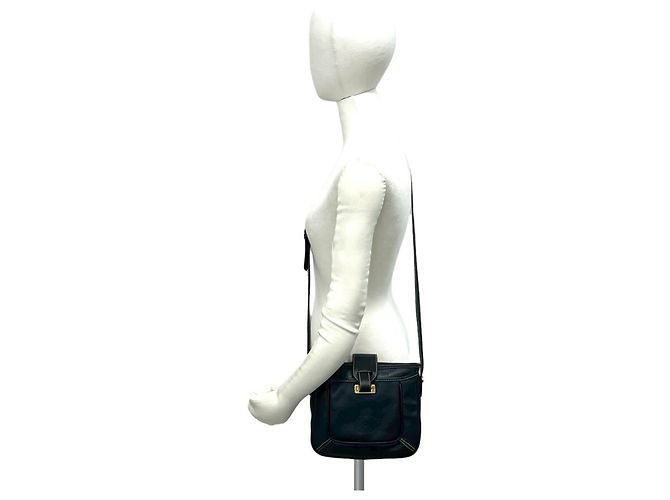 Loewe Vintage Anagram Logo Leder Schultertasche Schwarz - Ansicht 2