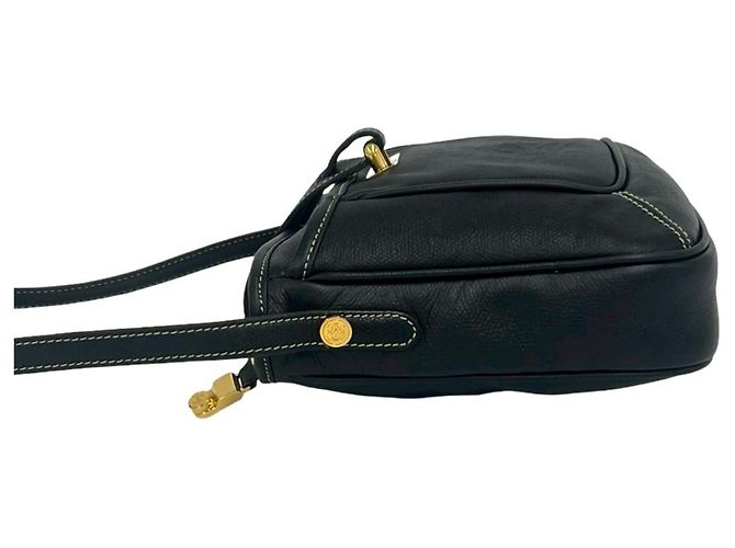 Loewe Vintage Anagram Logo Leder Schultertasche Schwarz - Ansicht 4
