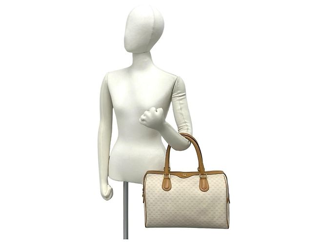 Gucci Vintage Micro GG Logo Pattern Boston Bag Beige - Ansicht 2