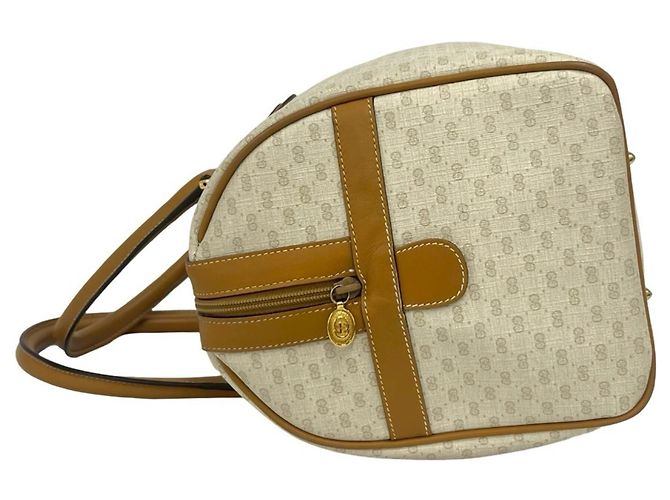Gucci Vintage Micro GG Logo Pattern Boston Bag Beige - Ansicht 5