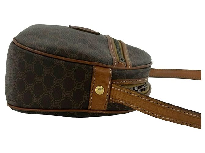 Céline Celine Vintage Macadam Blazon Triomphe Mini Shoulder Bag Brown - view 6